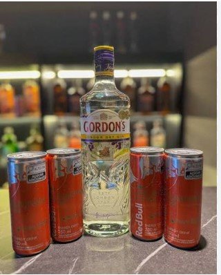 COMBO GIN GORDONS PINK COM RED BULL